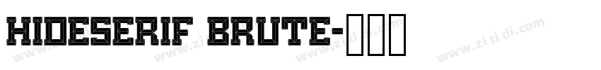 HIDESerif Brute字体转换